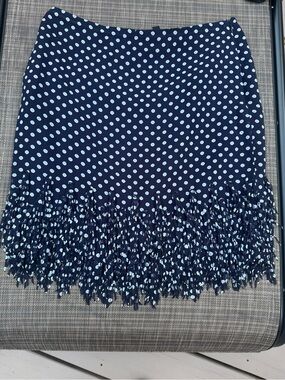 Polka Dot skirt with fringe Ann Taylor